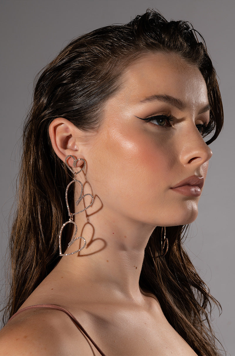 ALL MY LOVIN RHINESTONE DANGLE EARRINGS