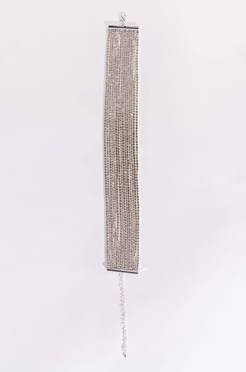 ALL TINGS ICY LAYERED RHINESTONE CHOKER