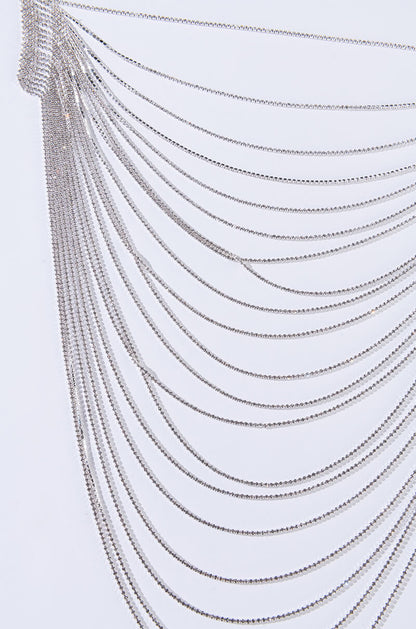 ALL TINGS ICY LAYERED RHINESTONE NECKLACE