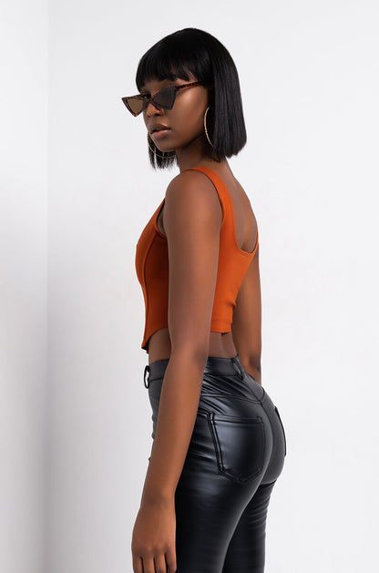 ALL YOU NEED CORSET TOP rust