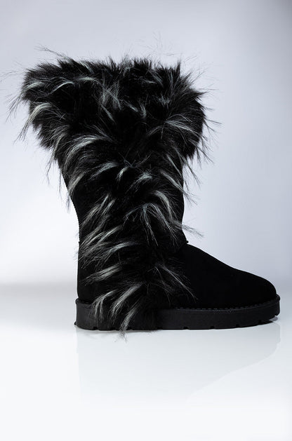 ALWAYS FLEXIN FLAT BOOTIE BLACK WHITE