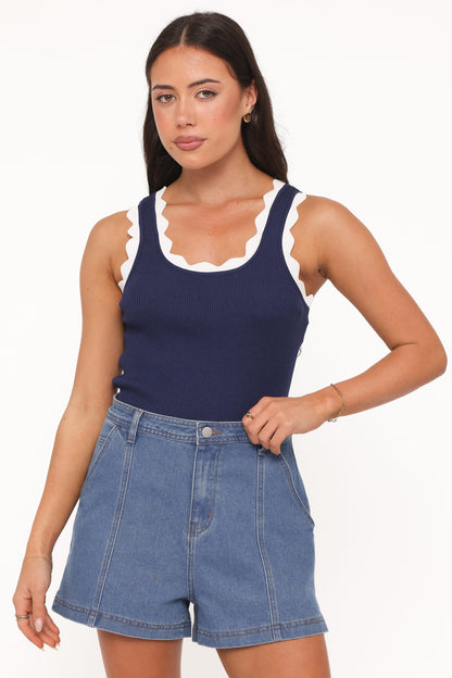 Carlina Denim Shorts - Medium Wash