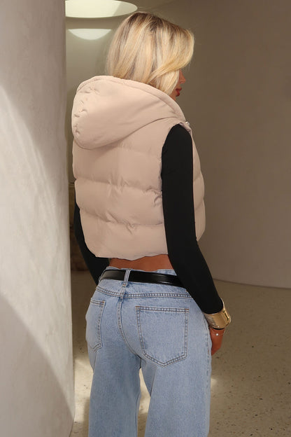 Calvin Puffer Vest - Beige