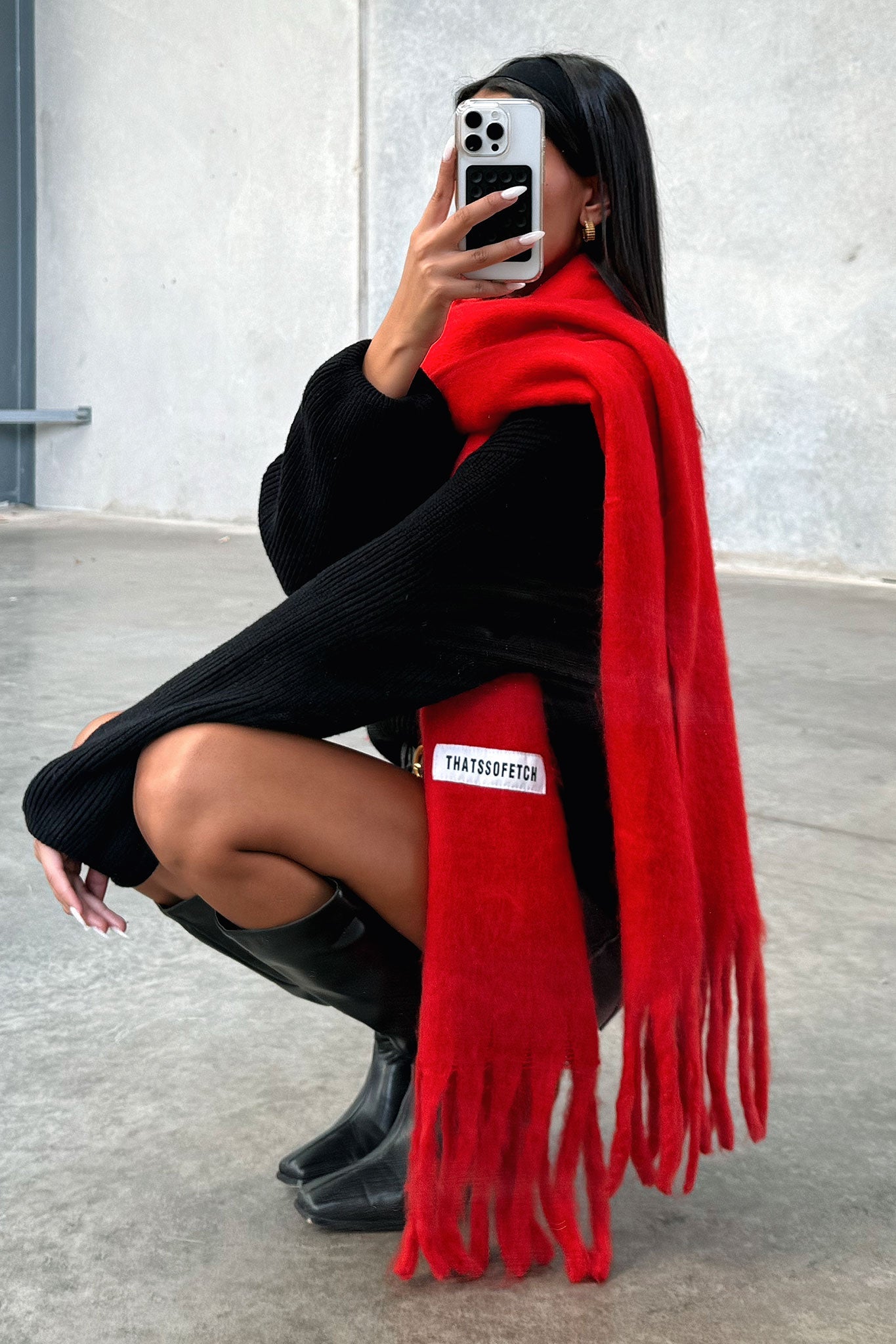 Cinzia Scarf - Red