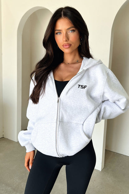 Dale Zip Up Hoodie - Grey