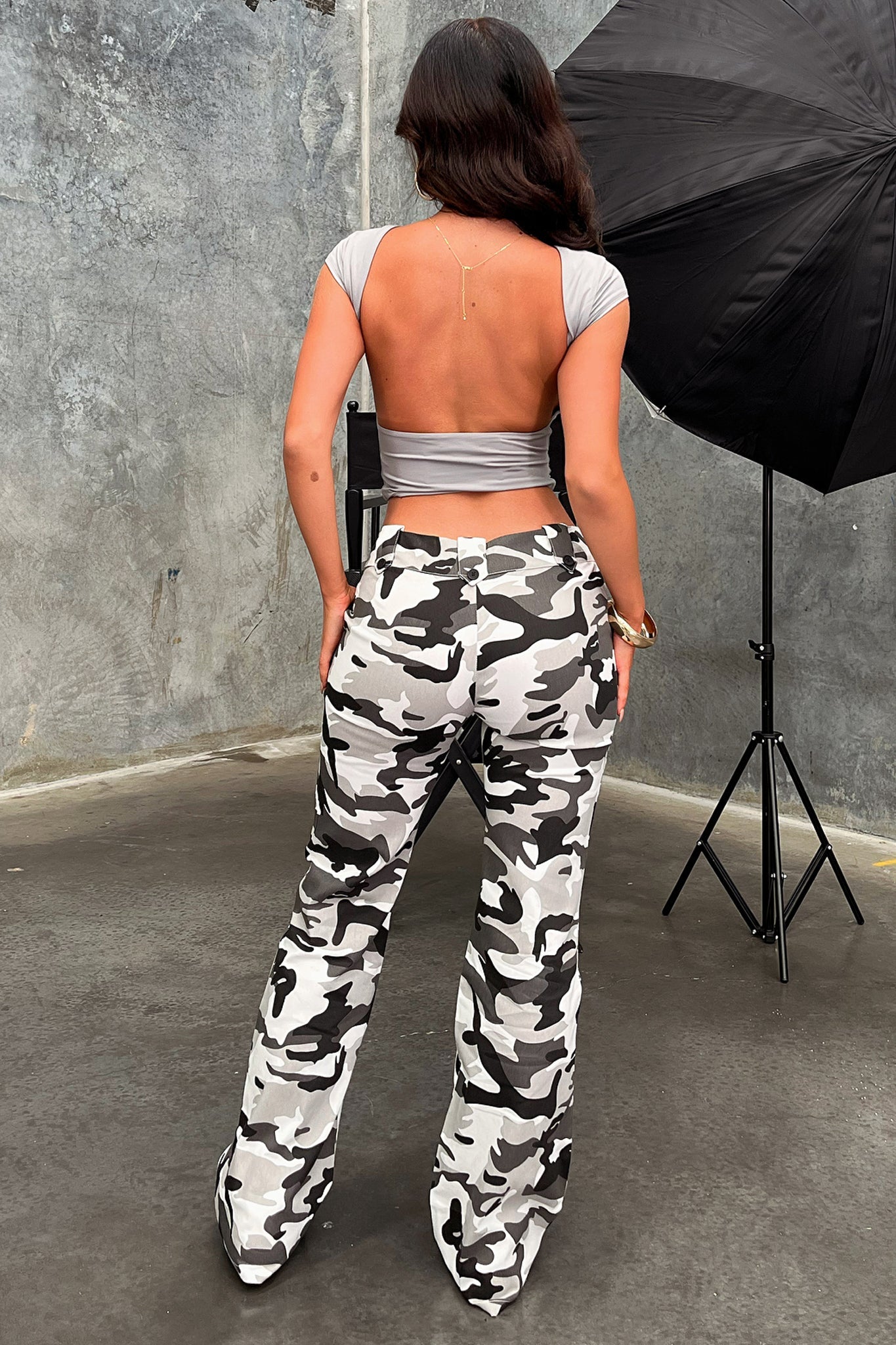 Dante Backless Top - Grey
