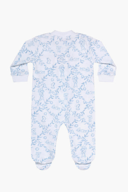 Blue Bears Trellace Zipper Footie