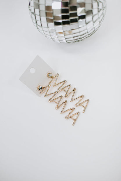 Mama Dangle Earring, Gold
