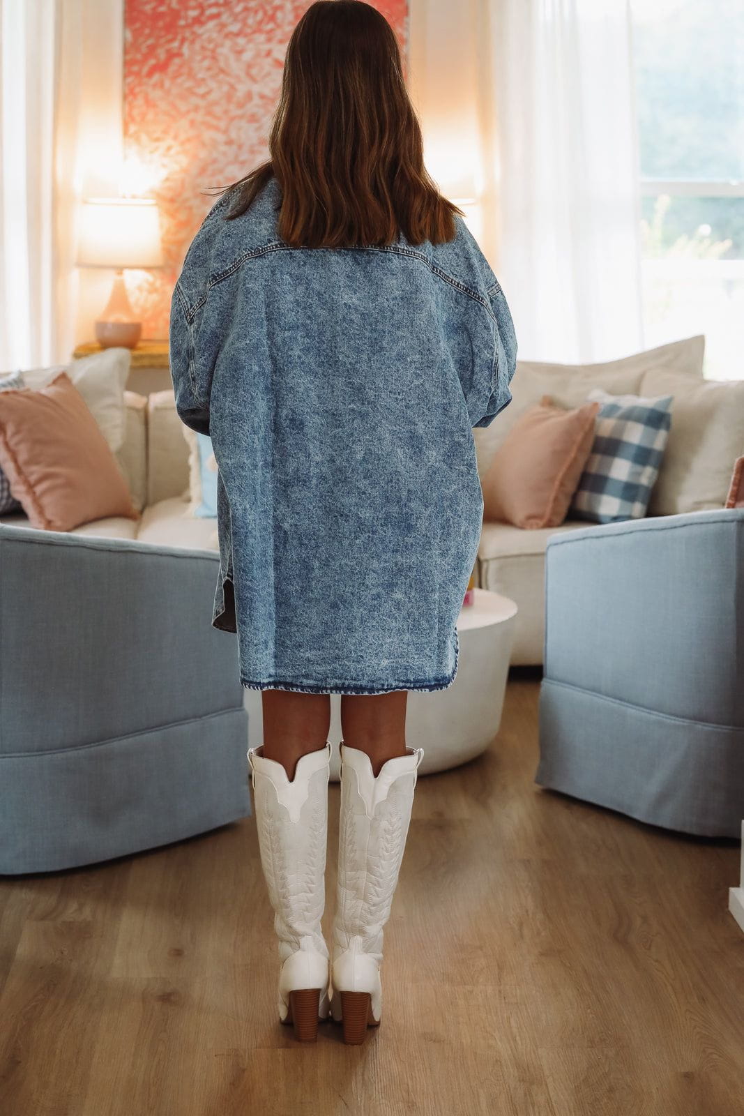 Kicking Up Dust Shacket Dress - Denim (FINAL SALE)
