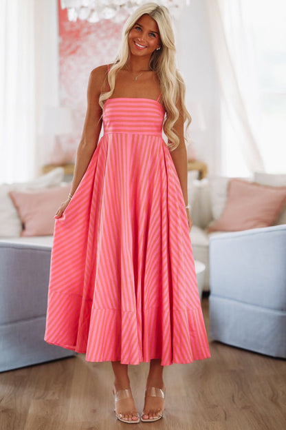 Dreams Maxi Dress - Pink and Orange