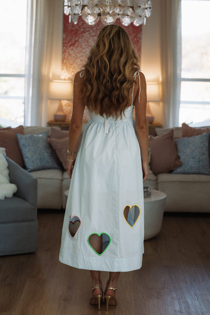 Cupid's Cutout Midi Dress - Baby Blue