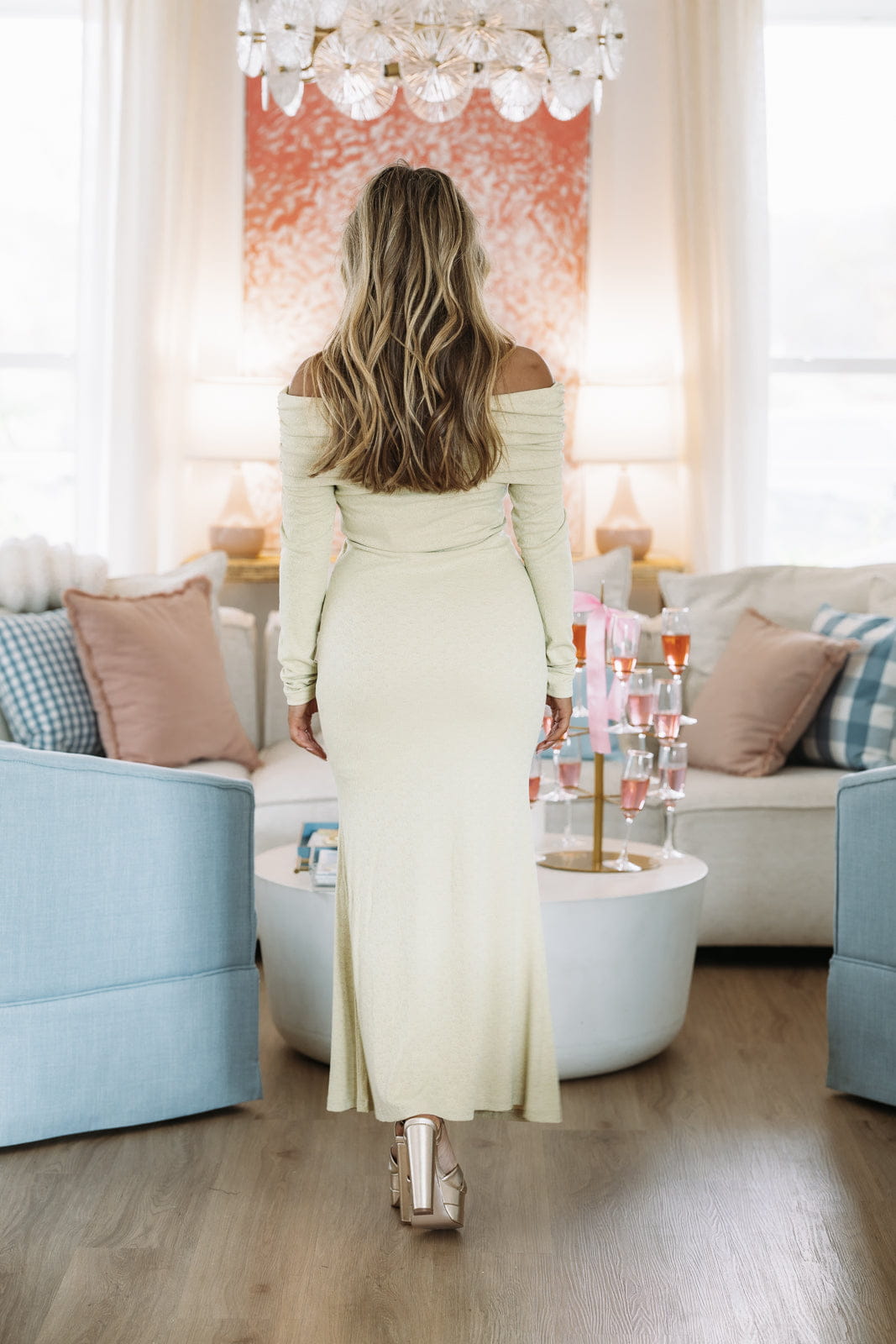 Testing The Waters Maxi Dress - Light Sage