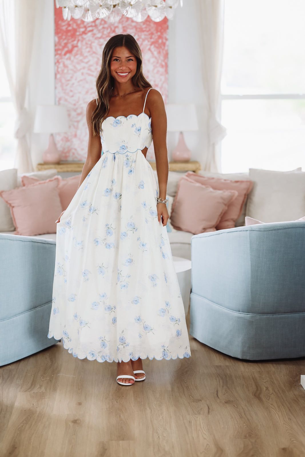 Celebratory Moment Midi Dress - Blue