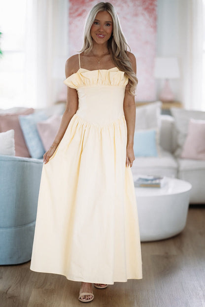 Classic Love Story Maxi Dress - Butter Yellow