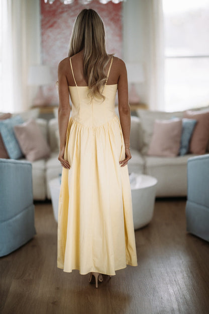 Classic Love Story Maxi Dress - Butter Yellow