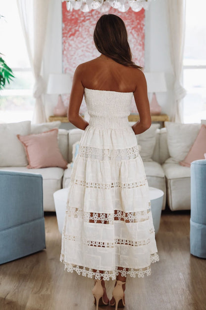 Early Evening Midi Dress - Cream