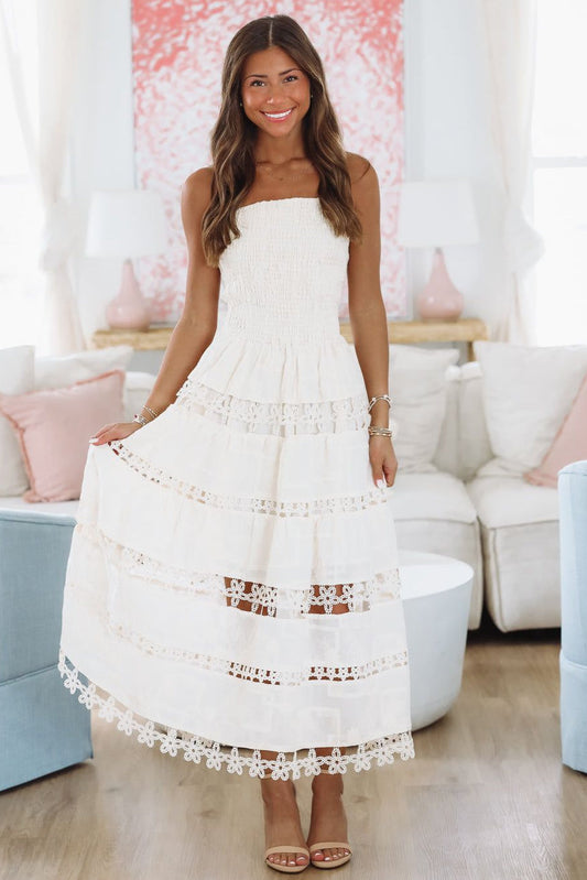 Early Evening Midi Dress - Cream