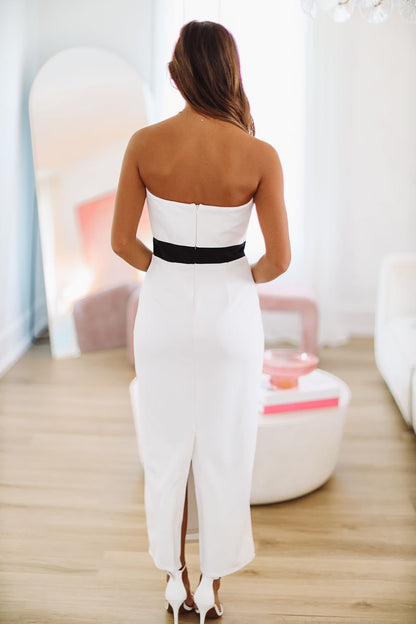 Have a Good Time Midi Dress - White