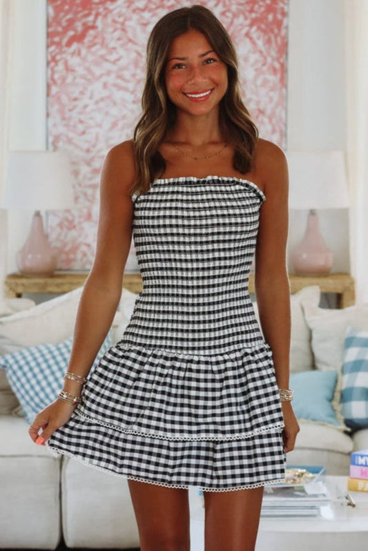 Clock Stopper Mini Dress - Black and White (FINAL SALE)