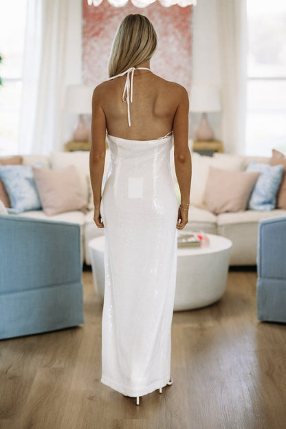 Rose Dream Maxi Dress - White
