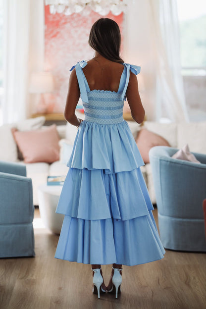 Into the Blue Midi Dress - Chambray