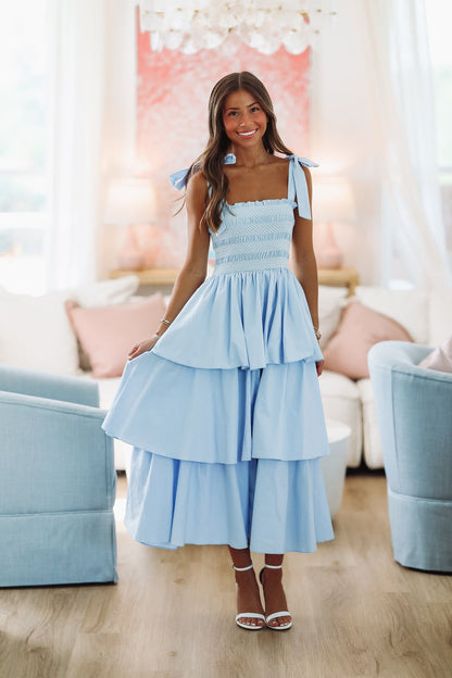 Into the Blue Midi Dress - Chambray