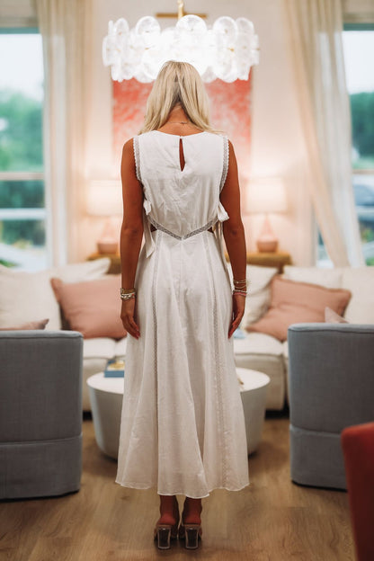 #1 Stunner Midi Dress - Off White (FINAL SALE)