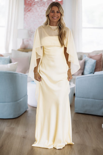 Aura Maxi Dress - Butter Yellow