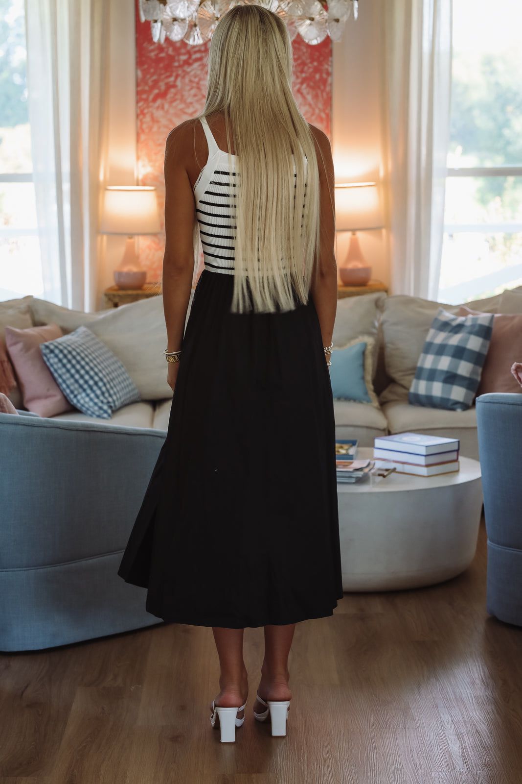 French Beret Maxi Dress - Black