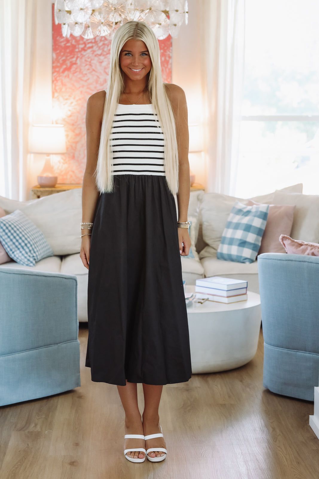 French Beret Maxi Dress - Black