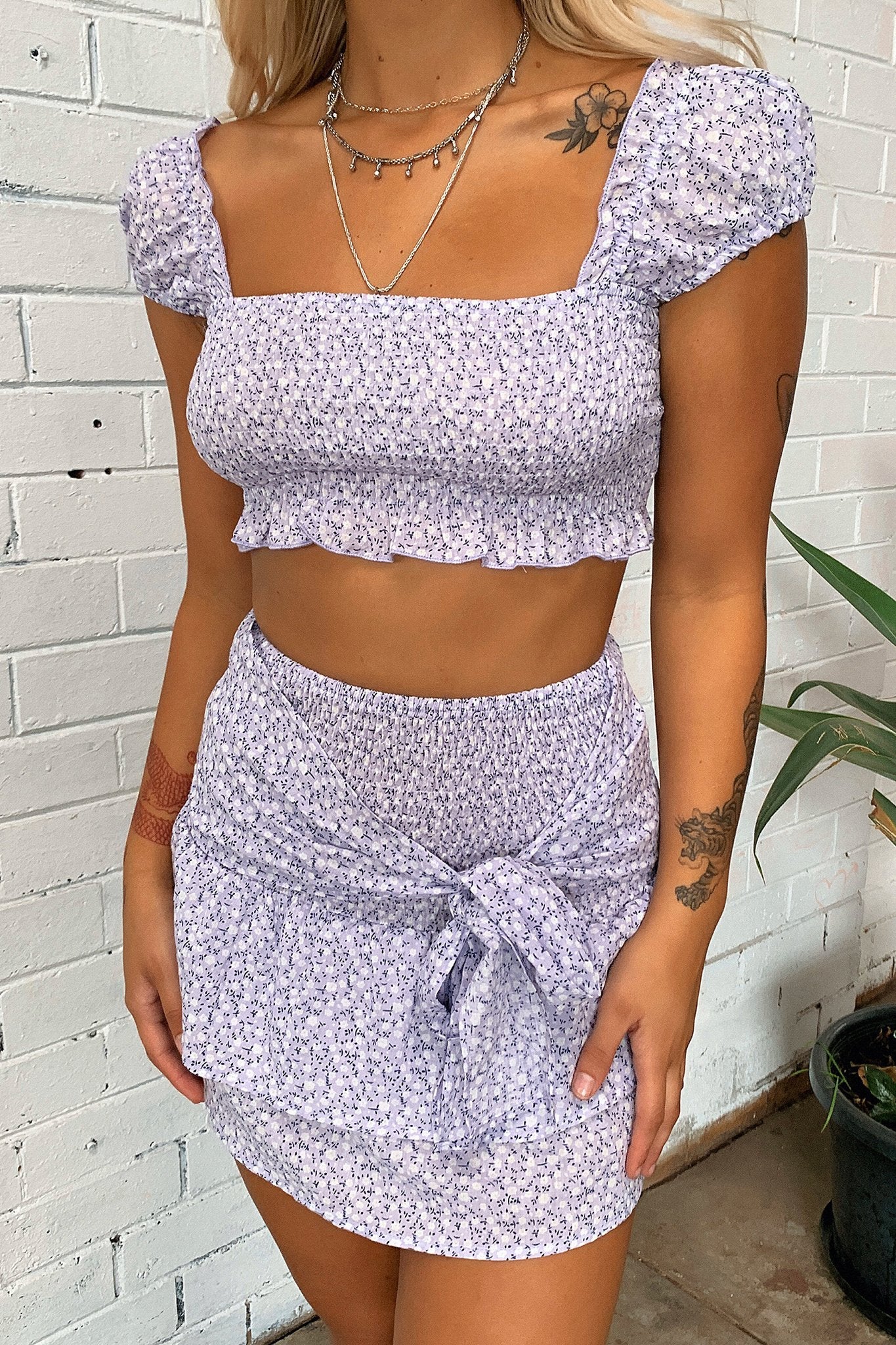 Hyrem Skirt - Lilac Floral