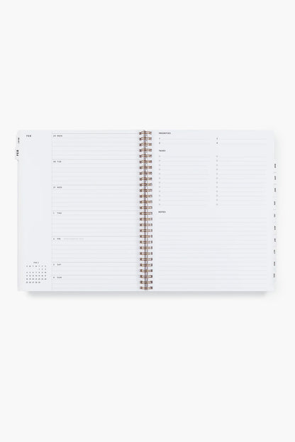 2024 Natural Linen Yearly Task Planner