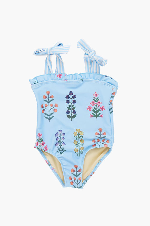 Blue Belle Field Floral Hero Suit