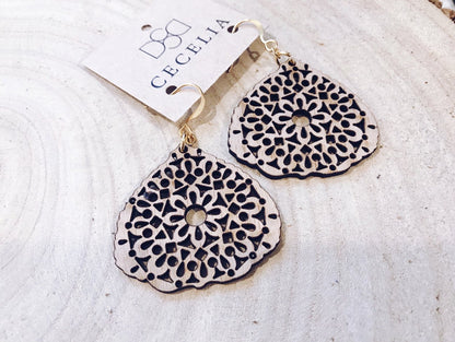 Cecelia Wood Earring, Aspen Leaf