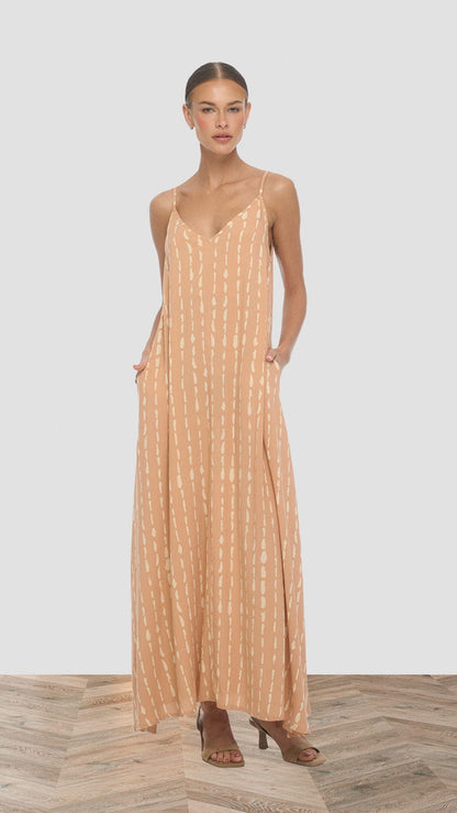 Eluna Maxi Dress - Current Rose