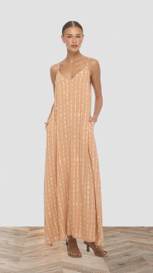 Eluna Maxi Dress - Current Rose