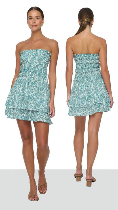 Flor de Juma Mini Dress - Brisa teal
