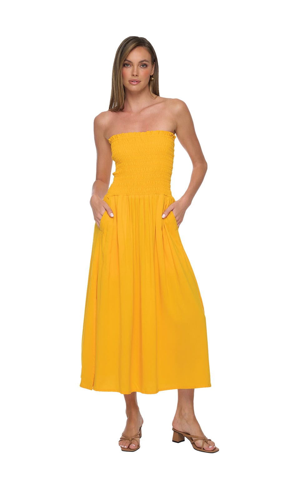 Portofino Midi Dress - Cyber Yellow
