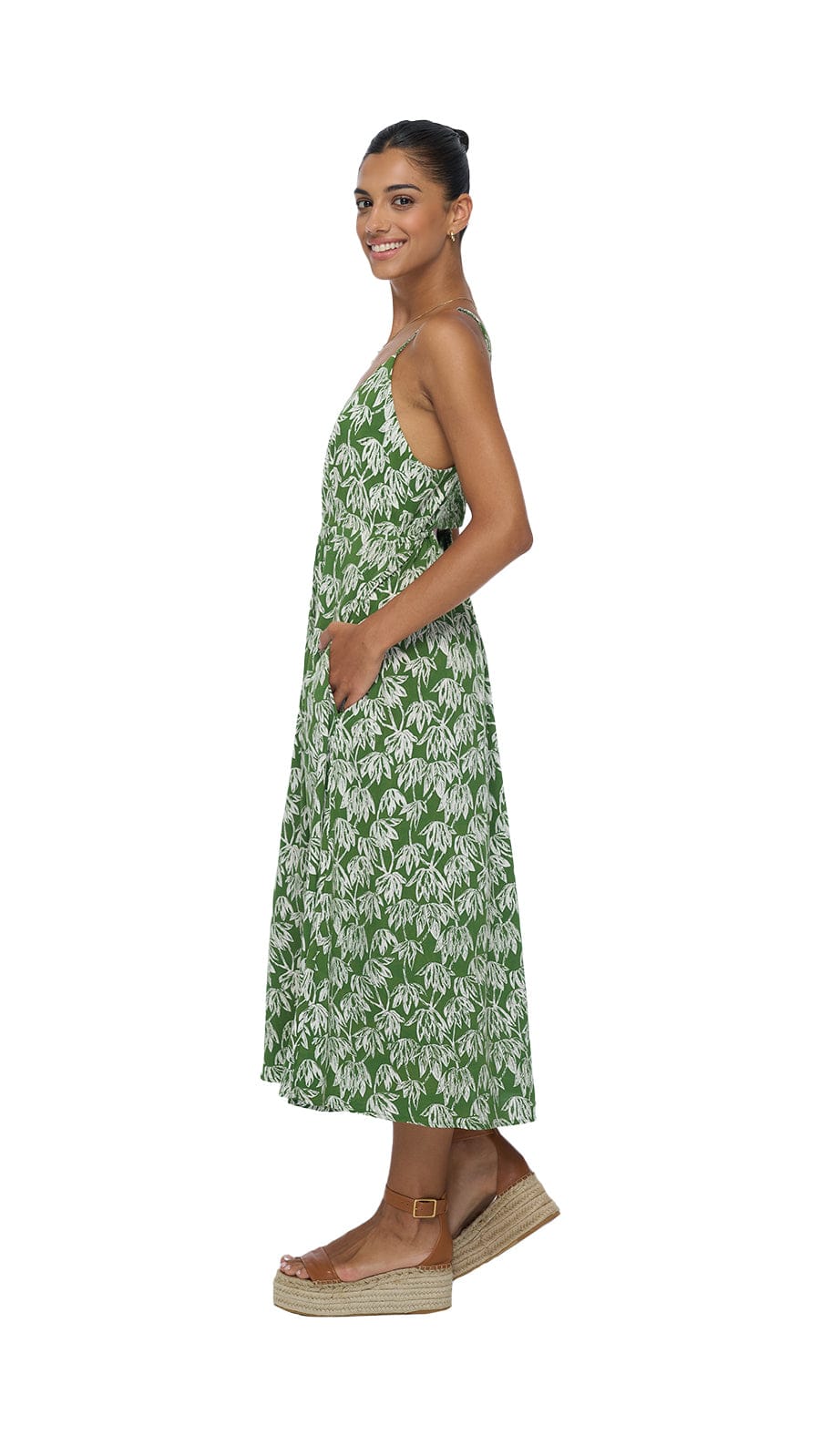 Soller Mio Midi Dress - Canopy Green