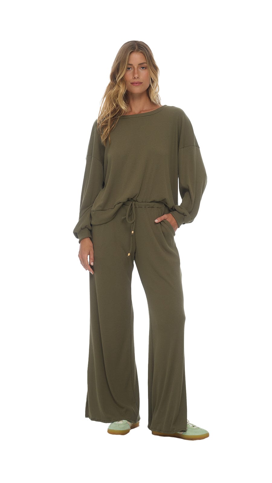 Dolce Crew Sweatshirt Bacio - Olive
