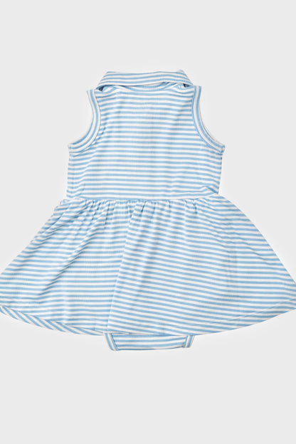 Blue Stripe Golf Tank Bodysuit Dress