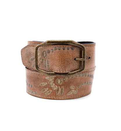Mohawk Leather Belt, Tan Rustic