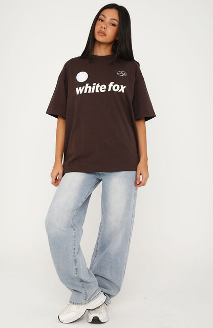 No Matter What Happens Oversized Tee Chocolate