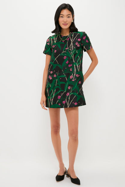 Bamboo Jacqaurd Mini Swing Dress