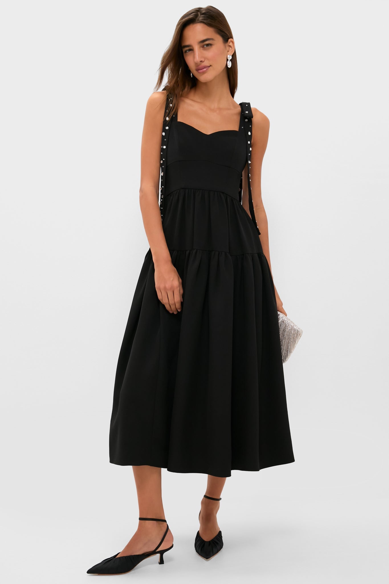 Black Embellished Agnes Maxi Dress