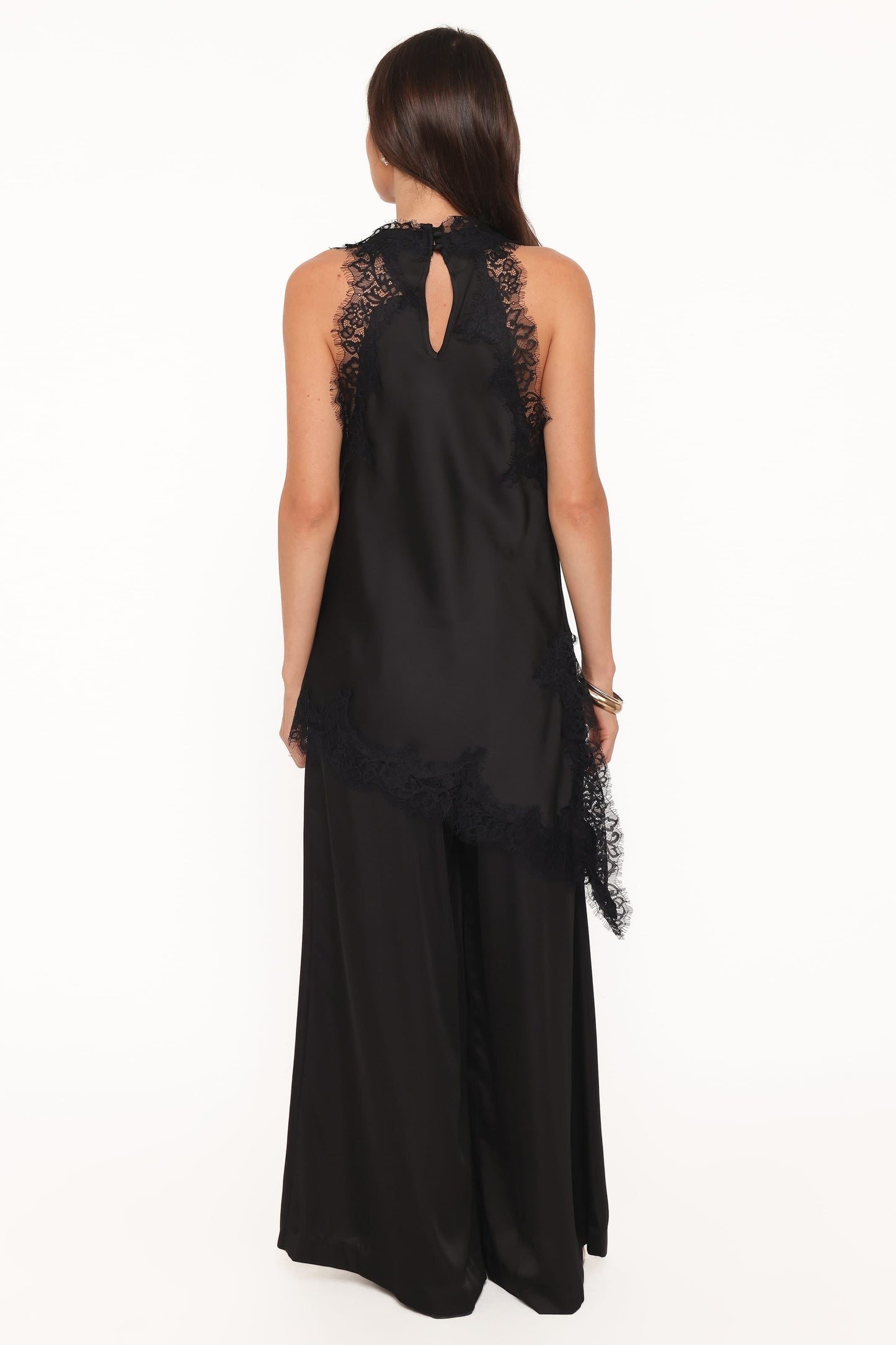 Clara Wide Leg Tailored Pant - Black