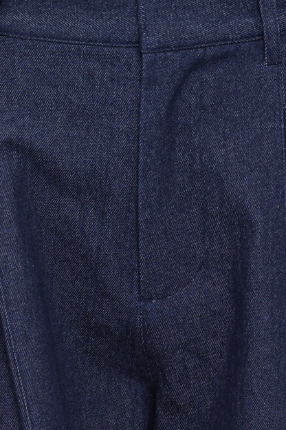 Elinor Cuffed Denim Pant - Dark Wash