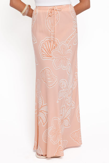 Marissa Maxi Skirt - Peach Floral