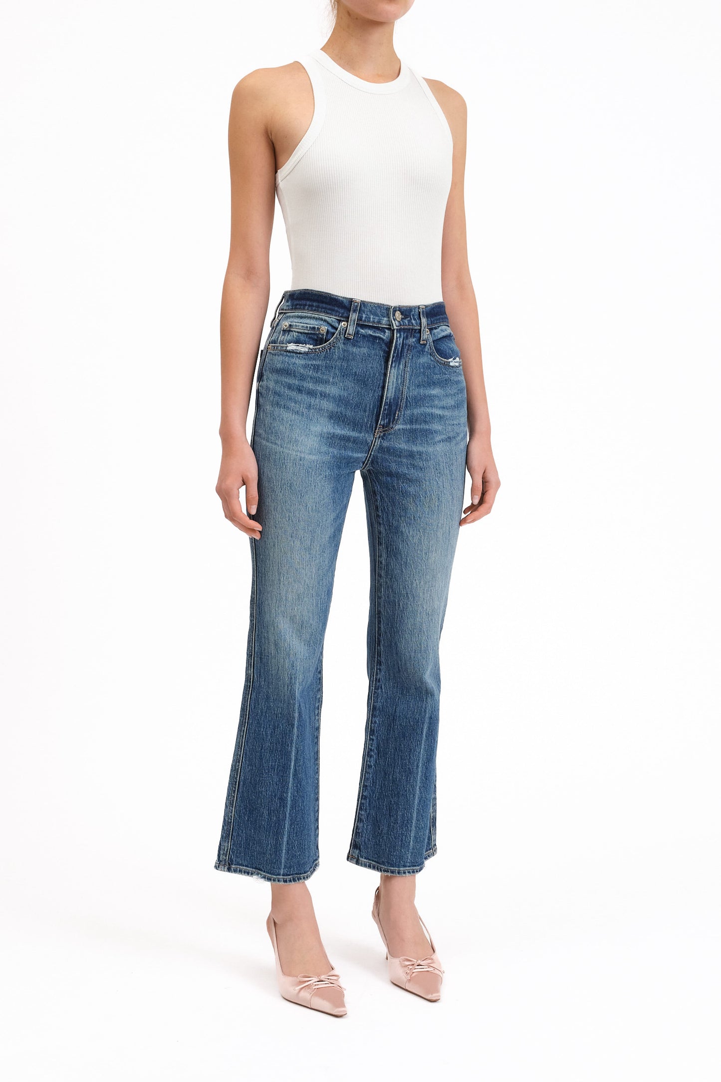 Soho High Rise Ankle Flare Jean - Rush Hour