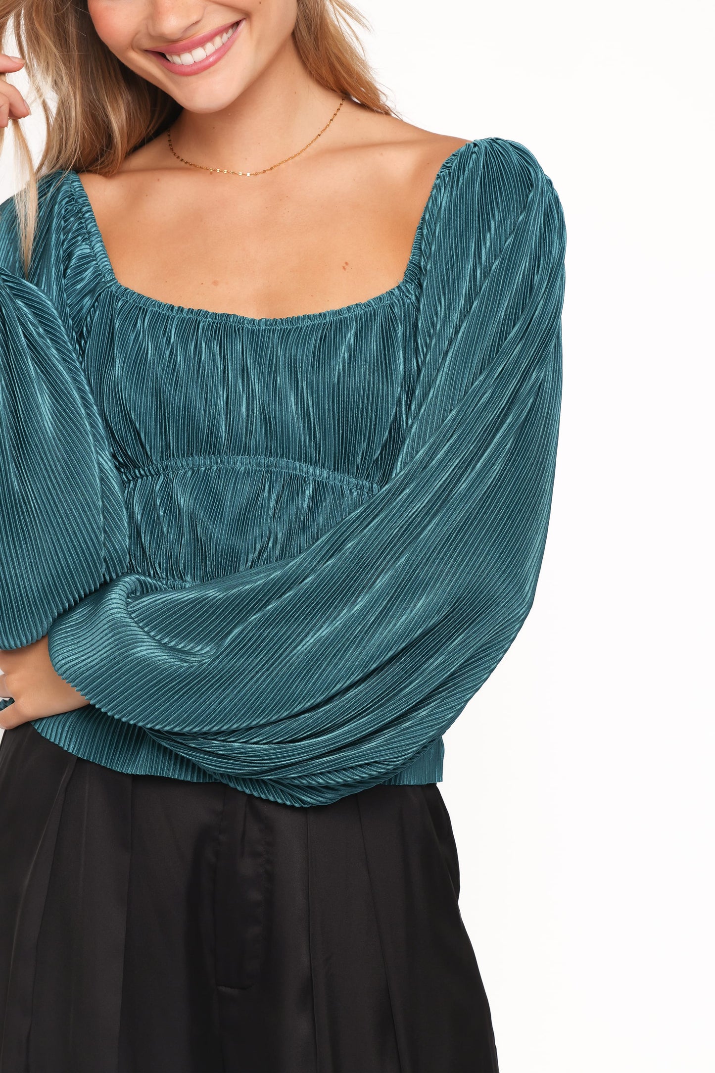 Ceppia Plisse Top - Green